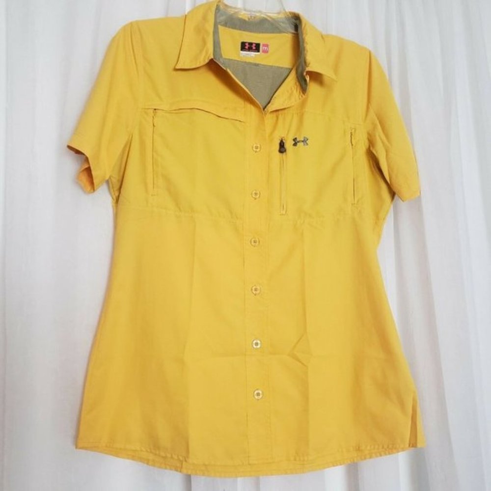 Underarmour Women Fishing Button Top Short Sleeve